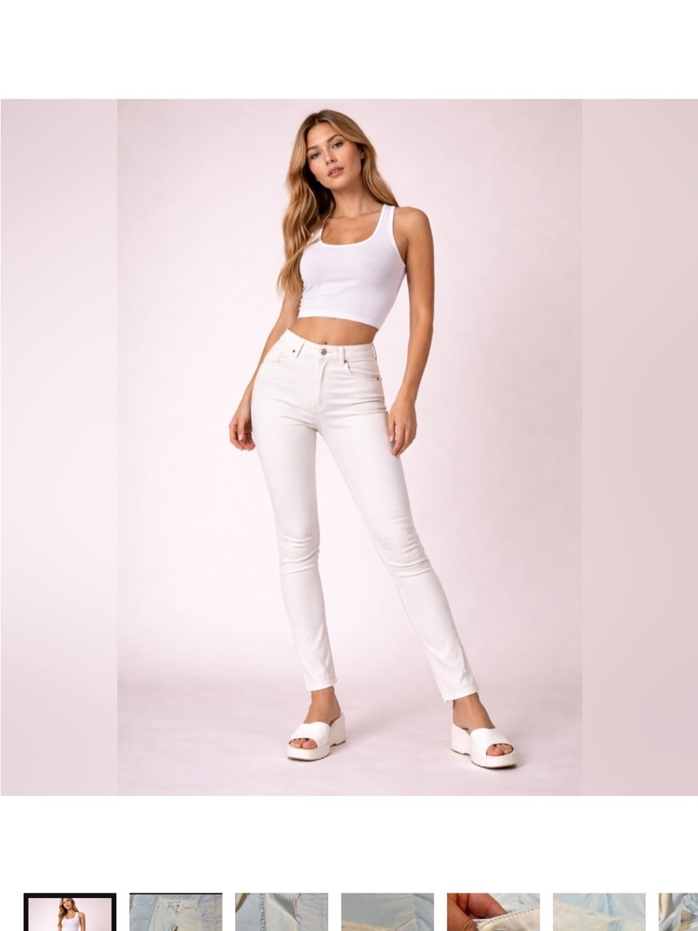 BRAND NEW WITH TAGS LOFT Curvy Skinny White Ankle Jeans size 14